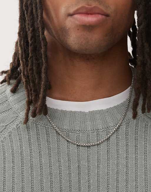 Faded Future box chain necklace in silver