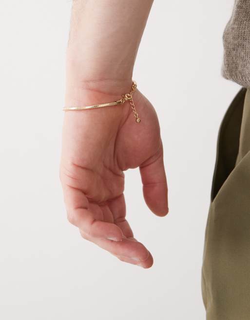 Faded Future Classic Thin Chain Bracelet In Gold