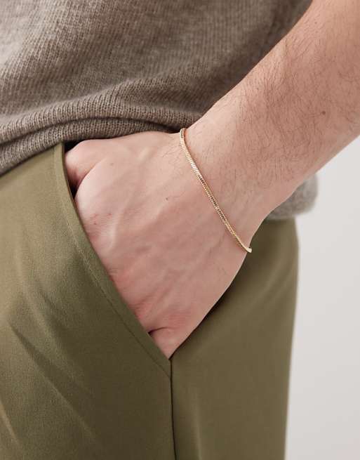 Faded Future classic thin chain bracelet in gold