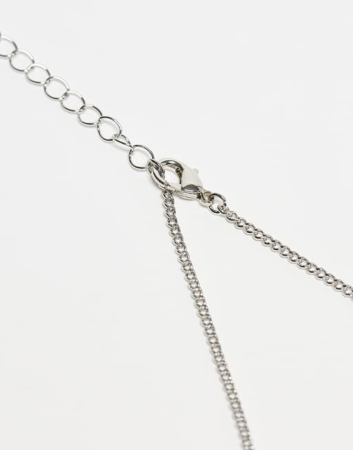 Faded Future Pack Of 2 Chain Necklaces With Cross Pendants In Silver
