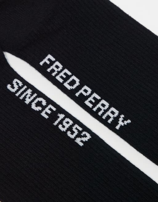 Fred Perry Bold Logo Socks In Black