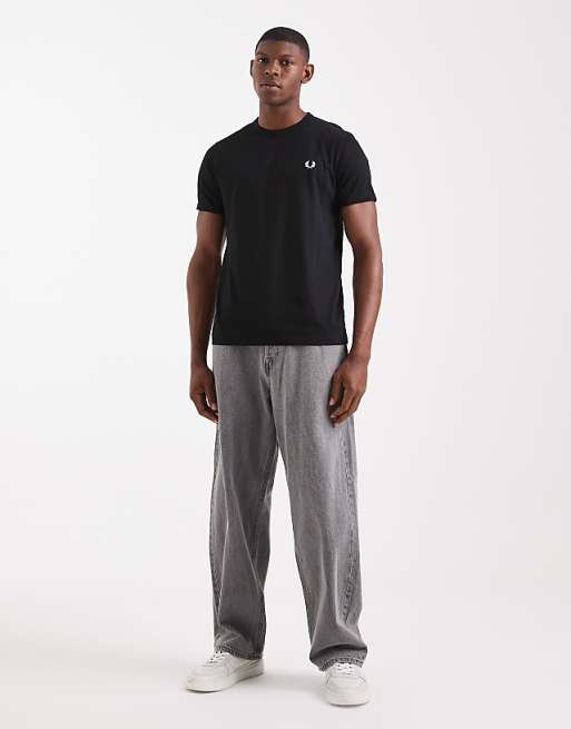 Fred Perry Ringer T-shirt In Black