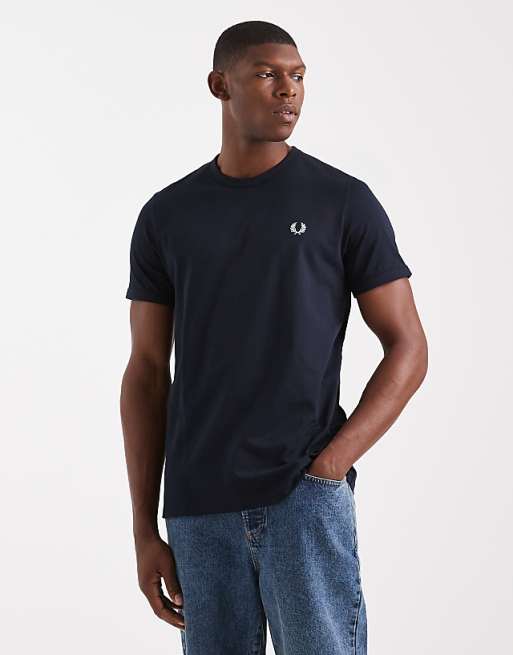 Fred Perry ringer t-shirt in navy