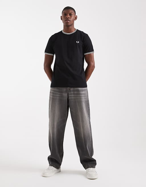 Fred Perry Twin Tipped T-shirt In Black