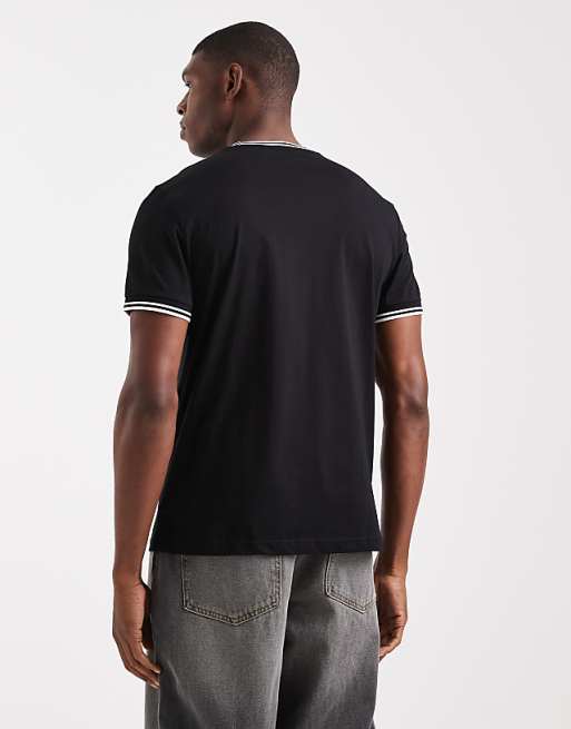 Fred Perry Twin Tipped T-shirt In Black