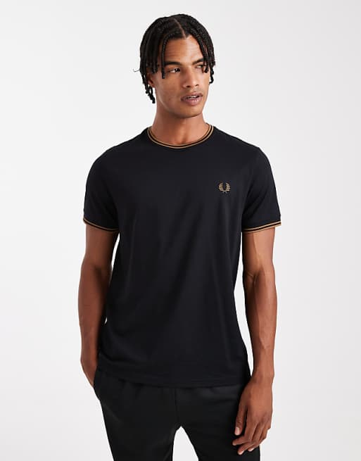 Fred Perry twin tipped t-shirt in black