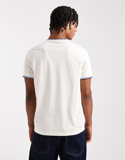 Fred Perry Twin Tipped T-shirt In White