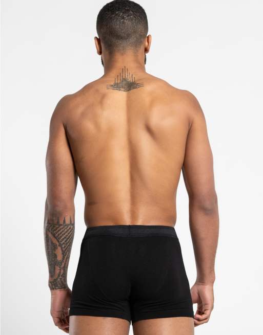 French Connection Pack Of 7 Cotton Boxers In Black