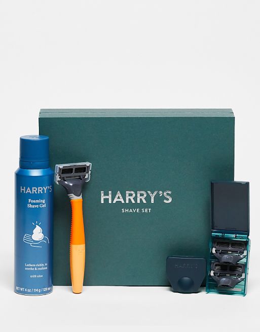 Harry's Bright Orange Truman Shave Set with Shave Gel