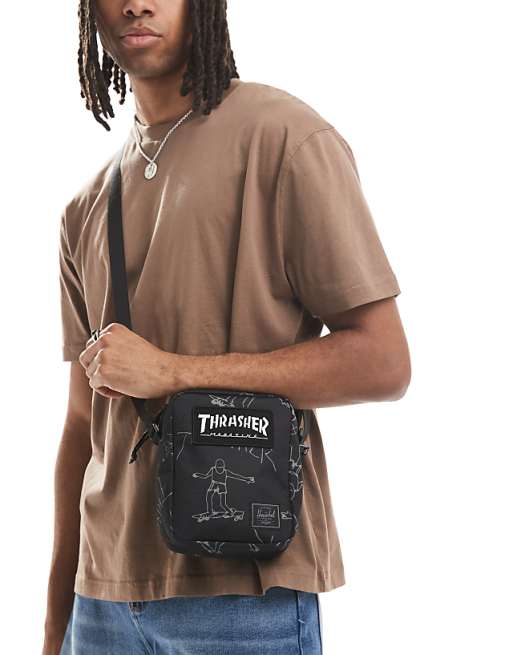 Herschel x Thrasher heritage crossbody bag in black print