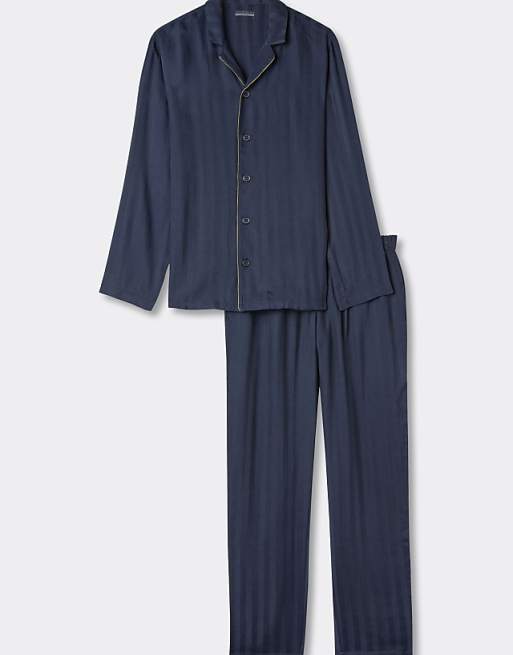 Intimissimi Long Modal Pyjamas In Dark Blue