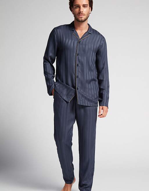 Intimissimi Long Modal Pyjamas In Dark Blue