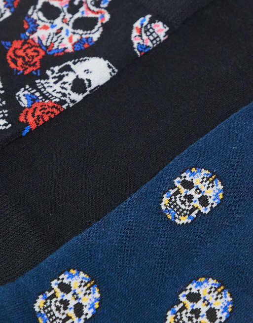 Jack & Jones 3 Pack Skull Print Socks