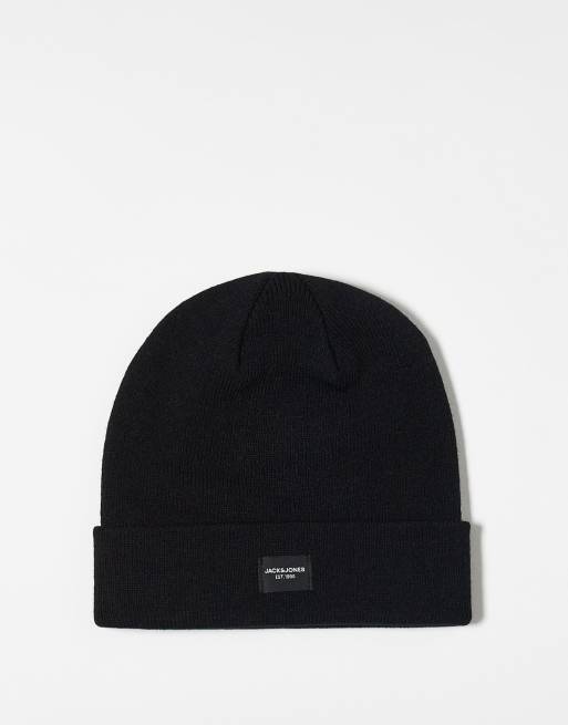 Jack & Jones Beanie And Scarf Gift Set In Black