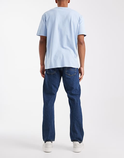 Jack & Jones Chris Straight Jean In Dark Blue