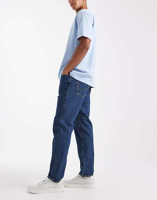Jack & Jones Chris Straight Jean In Dark Blue