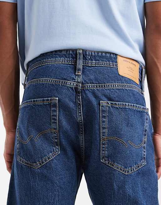 Jack & Jones Chris Straight Jean In Dark Blue