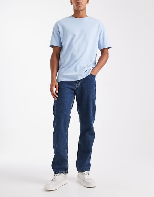 Jack & Jones Chris straight jean in dark blue