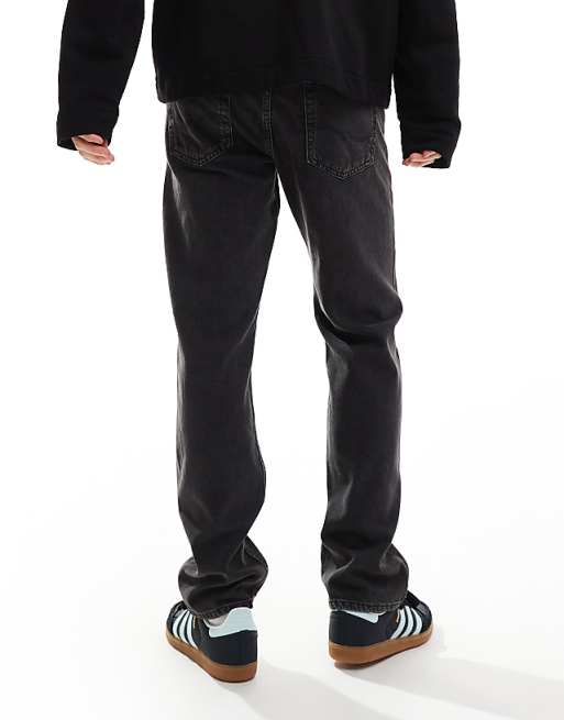 Jack & Jones Chris Straight Jean In Washed Black