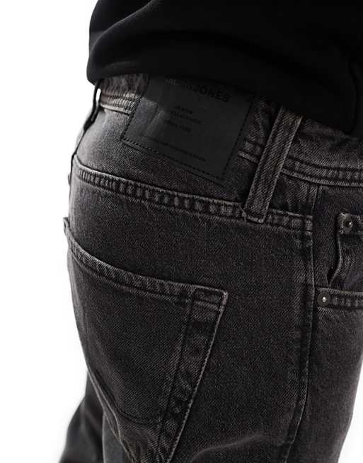 Jack & Jones Chris Straight Jean In Washed Black