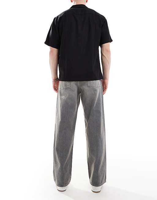 Jack & Jones Dave Wide Fit Jeans In Blue Vintage Wash