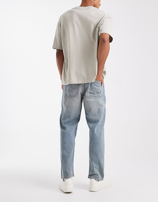 Jack & Jones Eddie Baggy Jeans In Blue
