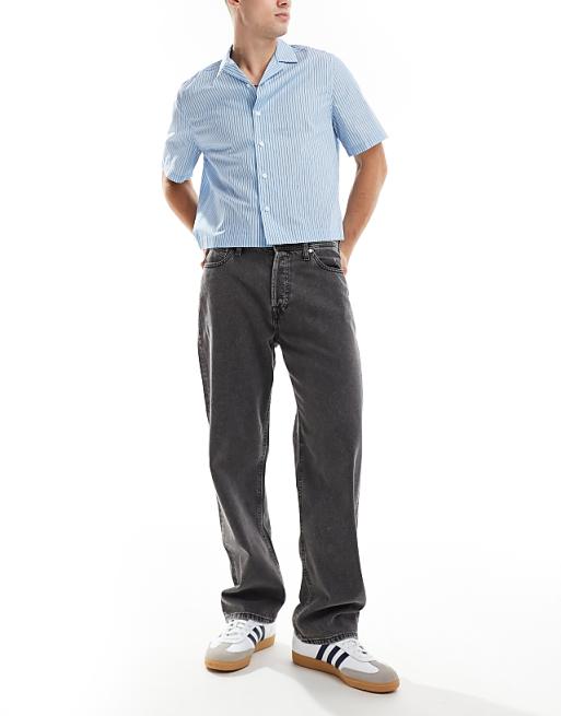 Jack & Jones Eddie Loose Jean In Washed Grey