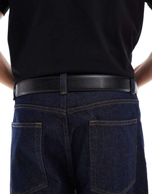 Jack & Jones Faux Leather Belt In Black