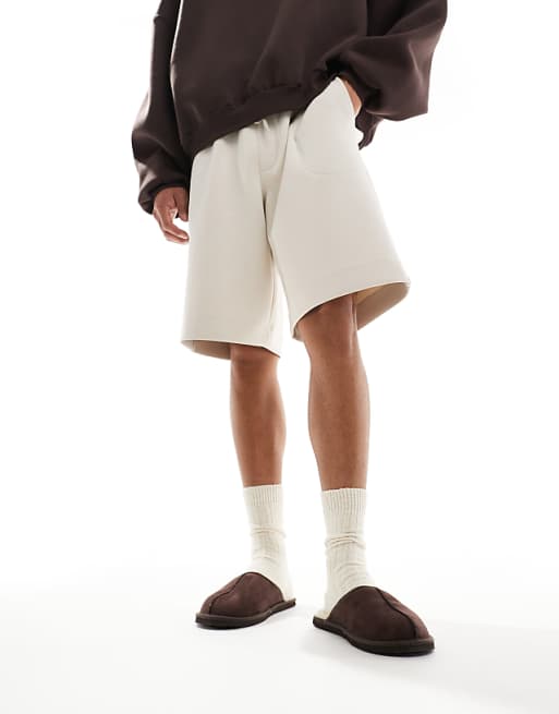 Jack & Jones Faux Suede Slip On Slipper In Brown