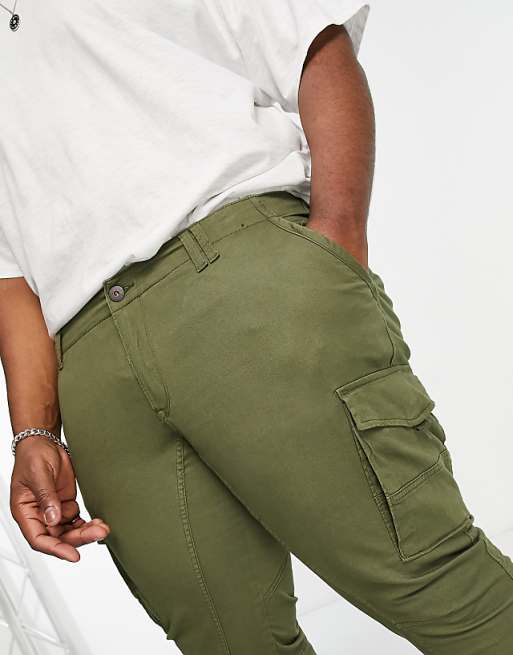 Jack & Jones Intelligence Cargo Trouser In Khaki