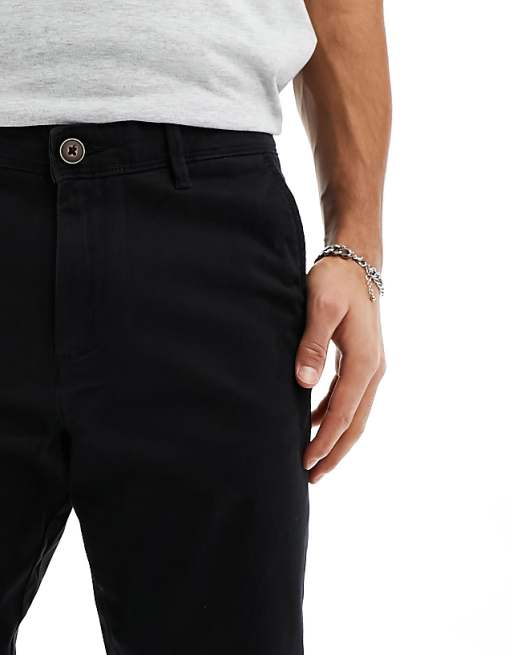 Jack & Jones Intelligence Slim Fit Chinos In Black