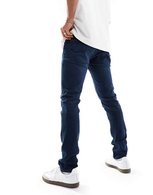 Jack & Jones Liam Skinny Jean In Dark Blue Wash