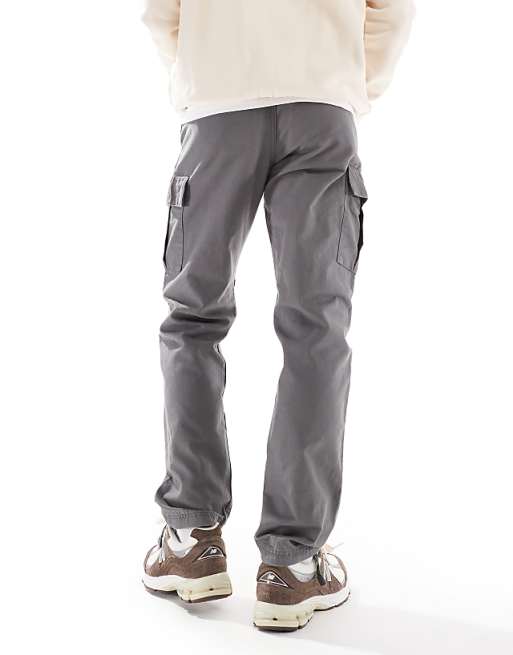 Jack & Jones Loose Fit Cargo Trouser In Dark Grey