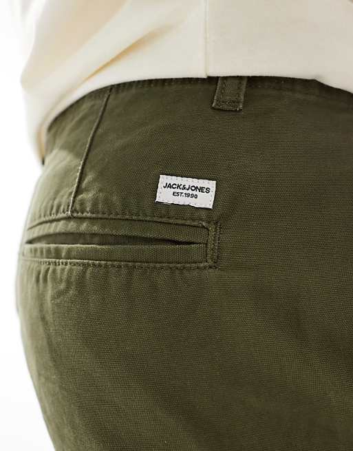 Jack & Jones Loose Fit Cargo Trouser In Khaki