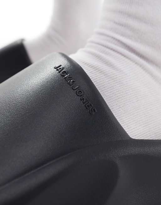 Jack & Jones Moulded Slider In Black