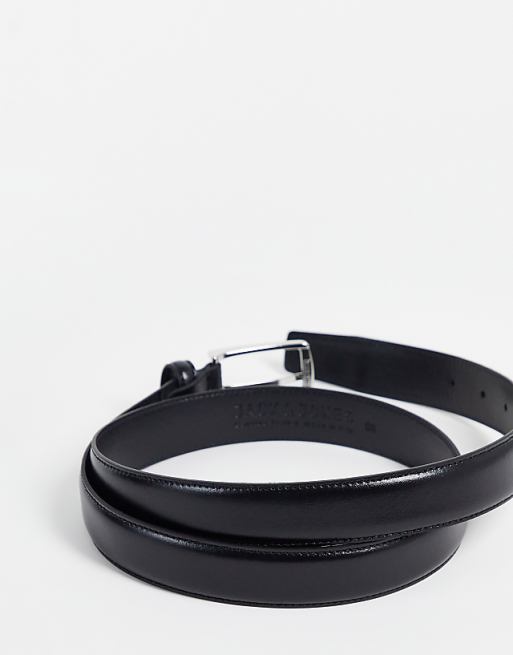 Jack & Jones Premium Leather Belt In Black