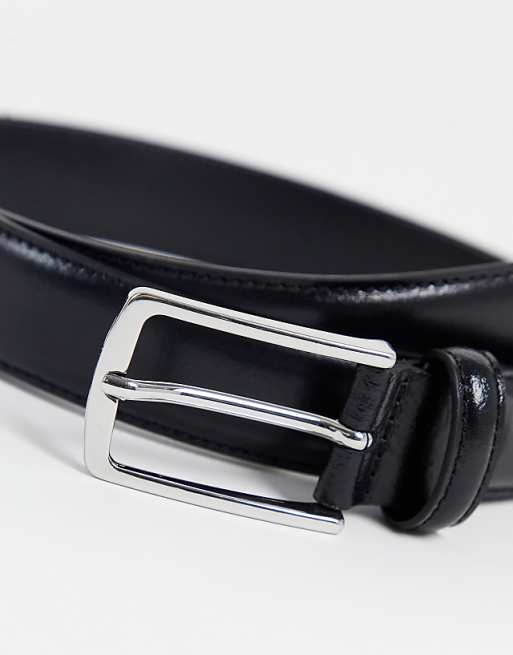 Jack & Jones Premium Leather Belt In Black