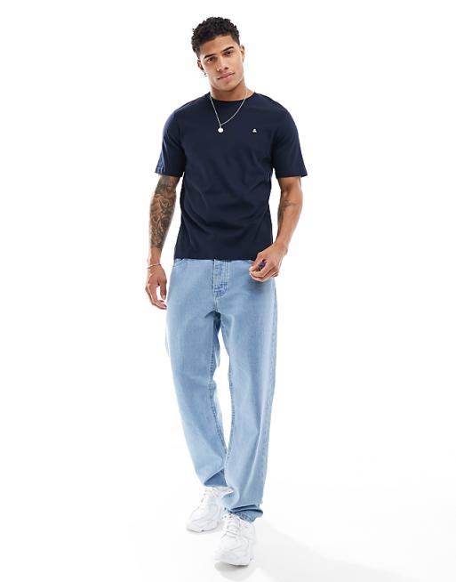 Jack & Jones T-shirt With & Logo In Navy