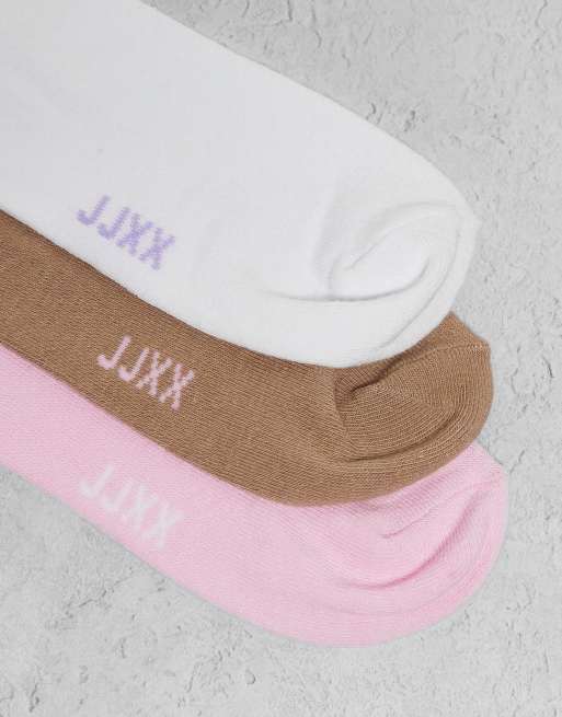 JJXX 3 Pack Sports Socks In White Mix
