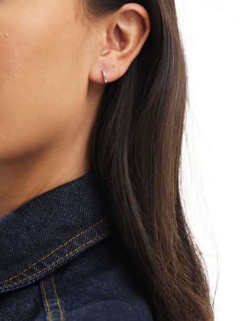 Kingsley Ryan 10mm Flat Hoop Earrings In Sterling Silver