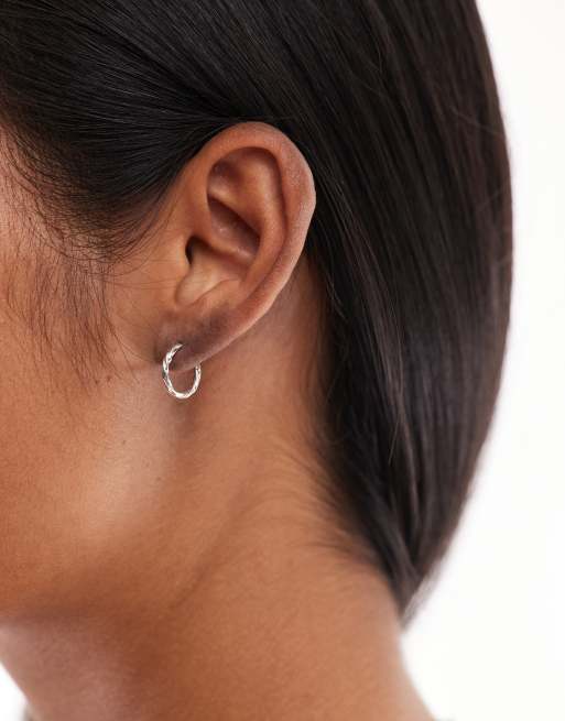 Kingsley Ryan 10mm Twisted Hoop Earrings In Sterling Silver