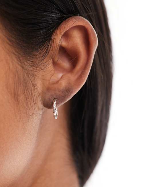 Kingsley Ryan 10mm twisted hoop earrings in sterling silver
