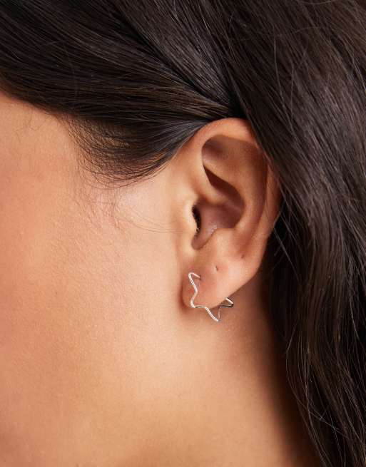 Kingsley Ryan 16mm Star Hoops In Sterling Silver