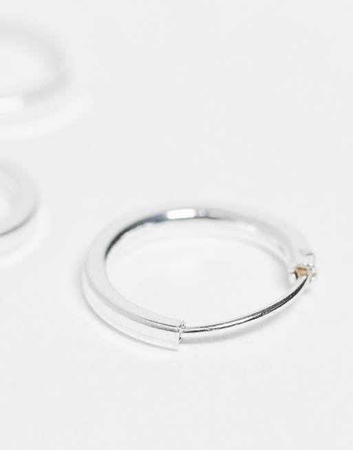 Kingsley Ryan 2 Pack Of Hoop Earrings In Sterling Silver