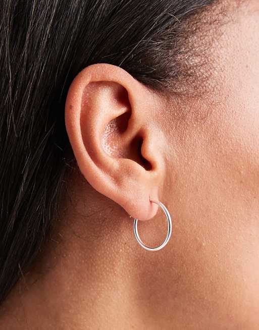 Kingsley Ryan 20mm hoop earrings in sterling silver