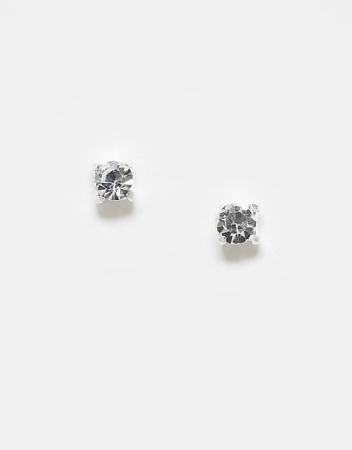 Kingsley Ryan 3mm round gem stud earrings in sterling silver