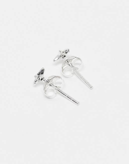 Kingsley Ryan 4 Pointed Star Stud Earrings In Sterling Silver