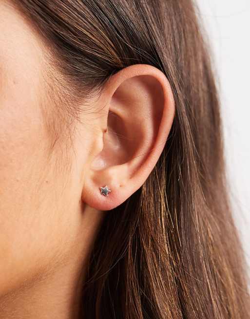 Kingsley Ryan 4mm star stud earrings in sterling silver