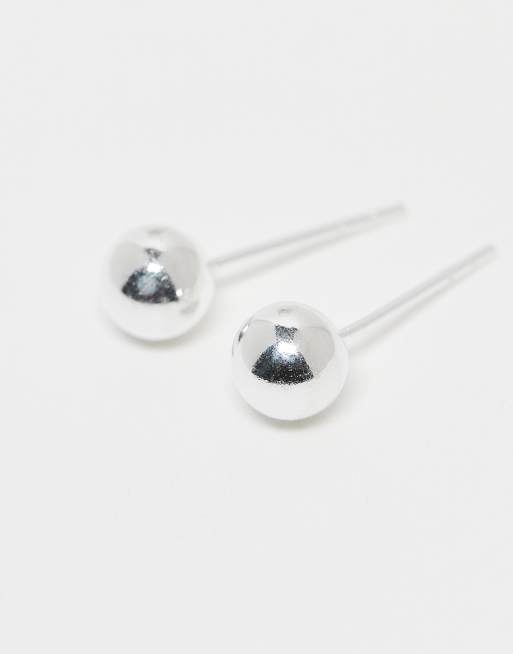 Kingsley Ryan 6mm Ball Stud Earrings In Sterling Silver