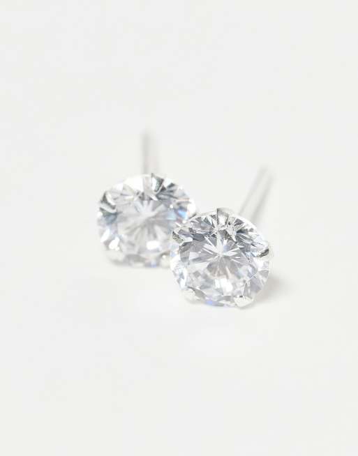 Kingsley Ryan 6mm Round Gem Stud Earrings In Sterling Silver